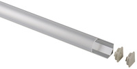 Aluminium Eckprofil 1,5m lang, Abdeckung + Clips; für LED-Bänder