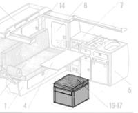 VW T3 Seitensitz für E-Heizung Granitto Schichtstoff als Bausatz