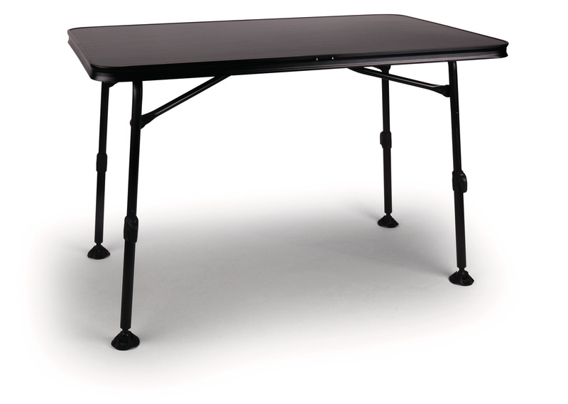 Campingtisch CALAIS, 115x70x55-74cm, schwarz/anthrazit