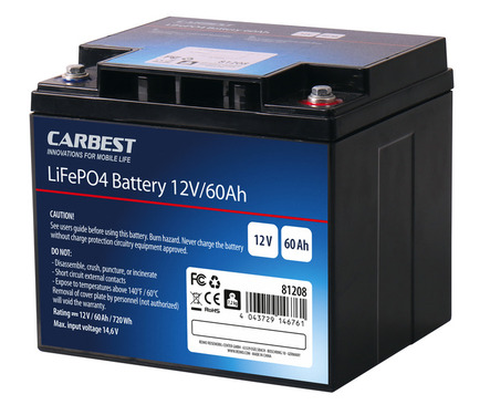 60 Ah Carbest Lithium-Eisen-Phosphat Batterie (LiFePo4)