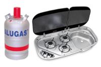 Gastechnik, Gaskocher, Gasflasche